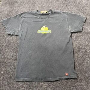 Vintage Y2K Almost Skateboards Smoking Apple Mens Large Logo Graphic T-Shirt